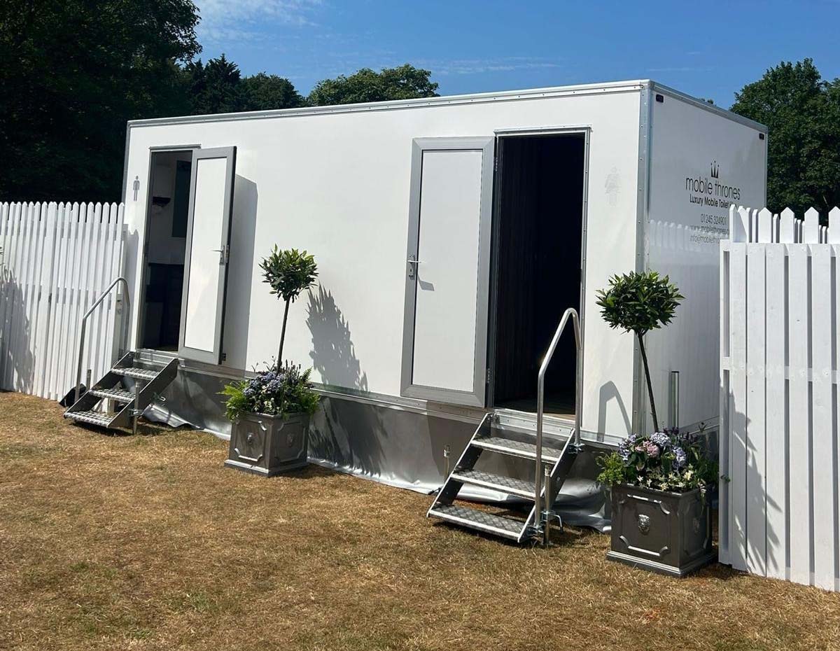 Large Deluxe White Mobile Toilet Unit