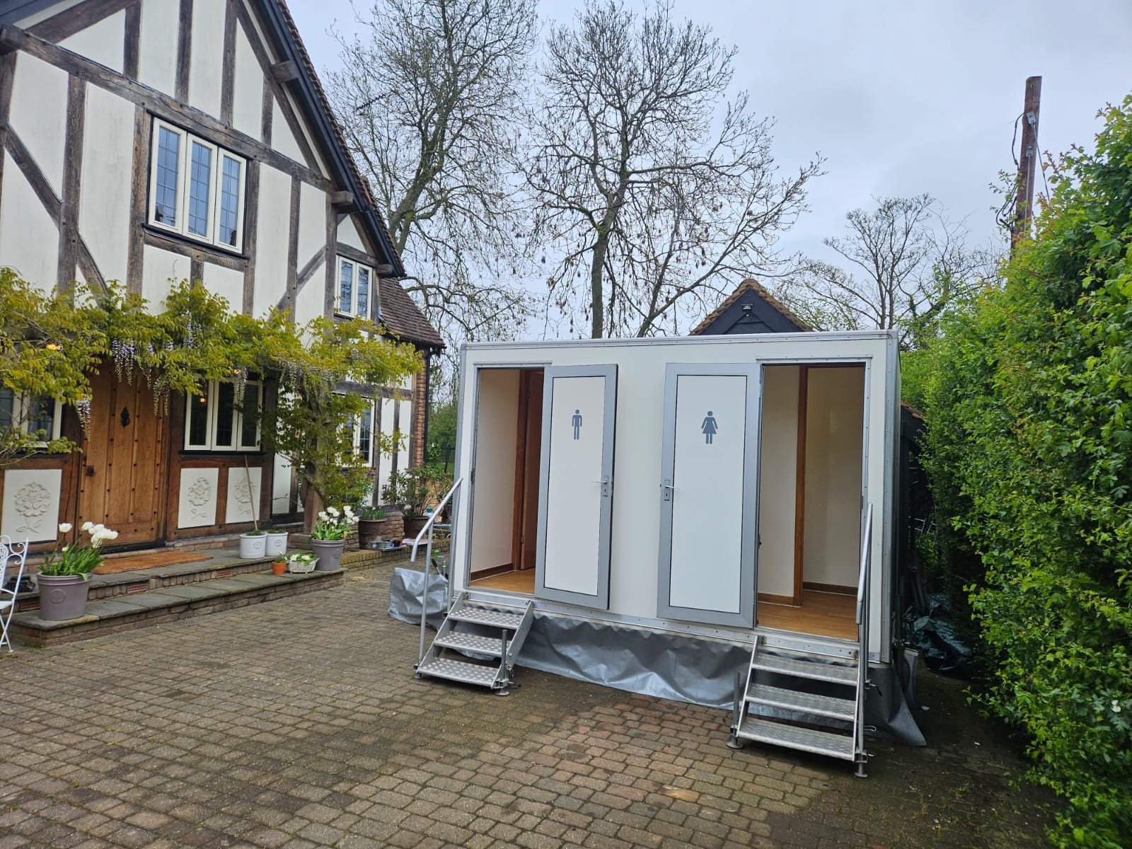 Mini Deluxe White Mobile Toilet Unit