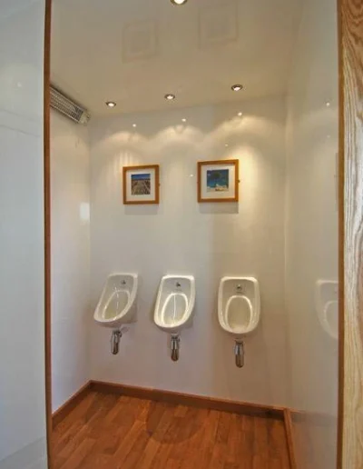 Large Deluxe White Mobile Toilet Hire
