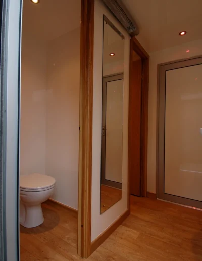 Large Deluxe White Mobile Toilet Hire