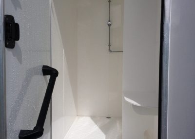 6 Bay Mobile Shower Units - inside view