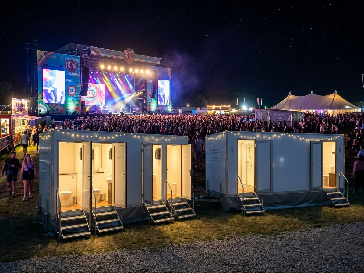 6 Bay Mobile Toilet Unit